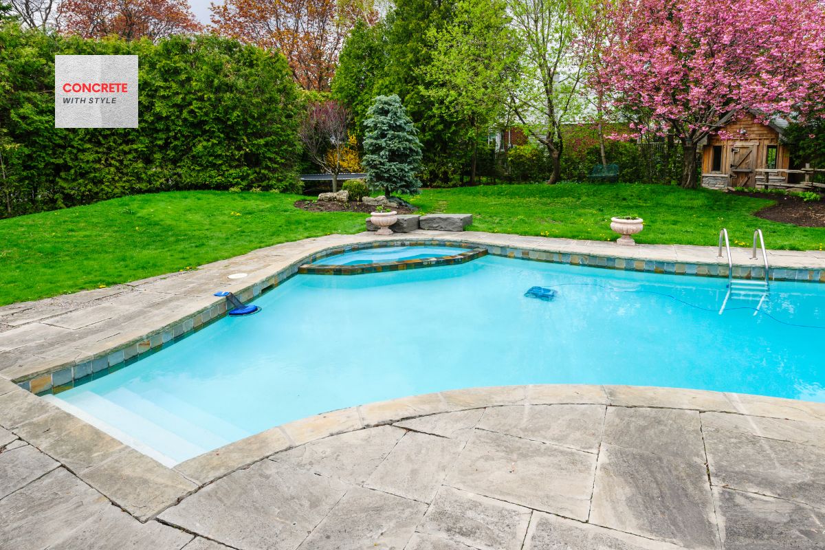 decorative concrete pool deck